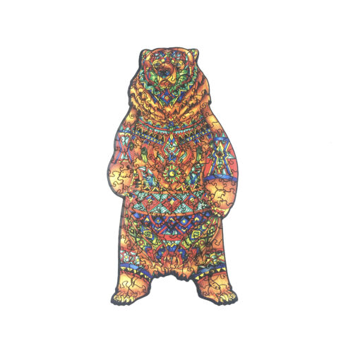 Bájos Medve különleges fa puzzle (187 db-os, 14+) egyben