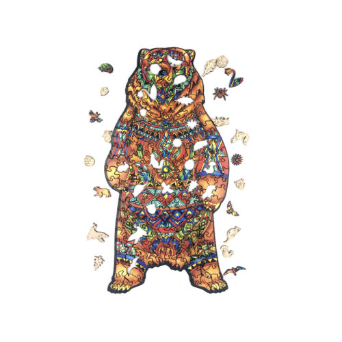 Bájos Medve különleges fa puzzle (187 db-os, 14+) részlet