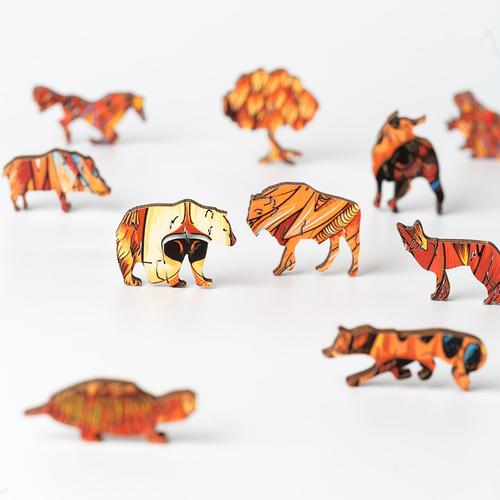 Bozontos Medve különleges fa puzzle (158 db-os, 14+) darabja