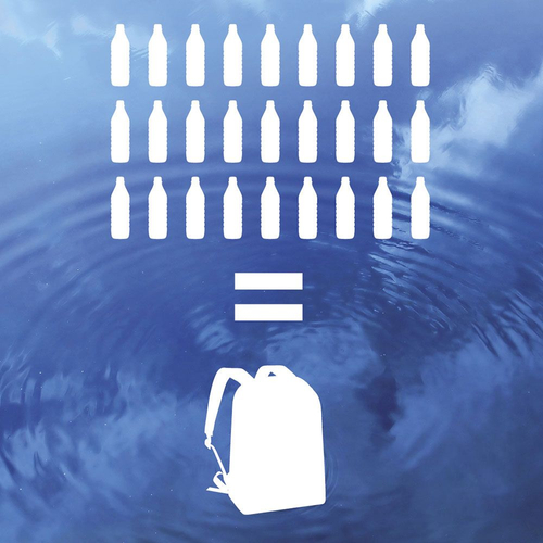 Gabol Active keresztpántos hátizsák ennyi PET palackból készül