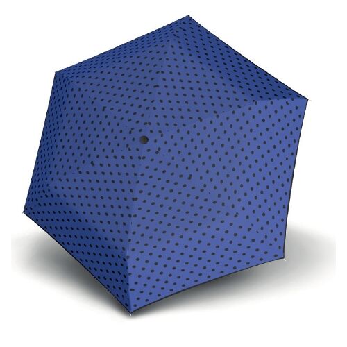Derby kézi nyitású pöttyös esernyő (Flat Dots) kék