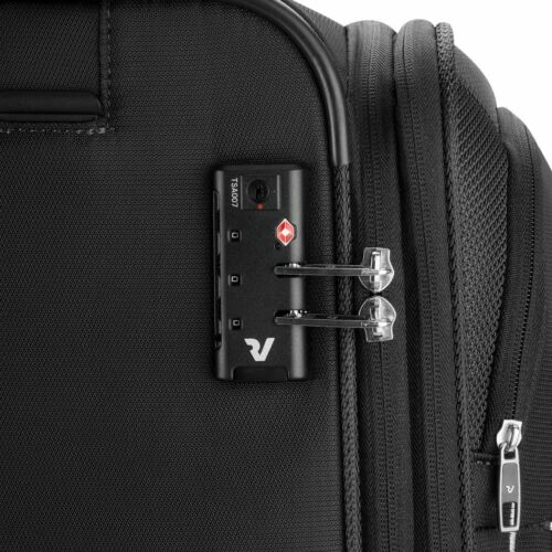 Roncato Joy bőrönd (bővíthető) fekete TSA számzár